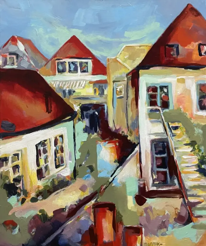 Peter Munnik | Uitzicht atelier | acryl op doek | 60 x 50 cm | € 595